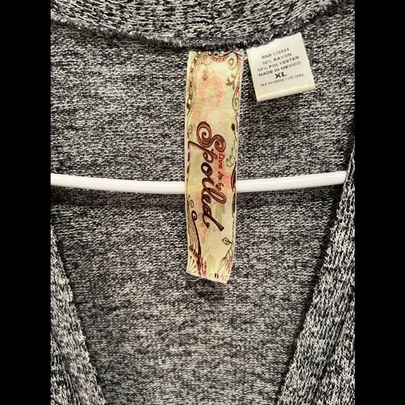 SPOILED junior gray cardigan / size XL - Picture 5 of 5